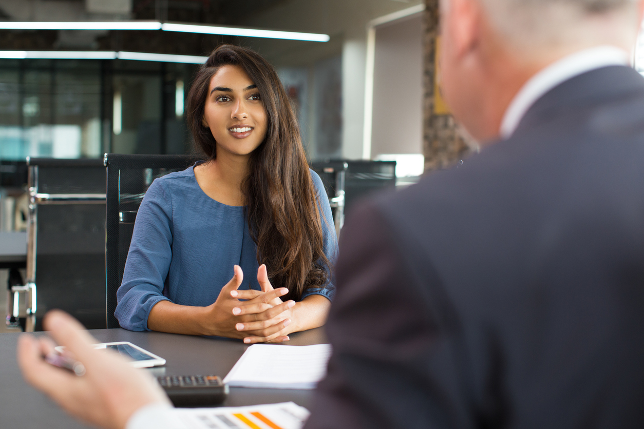 Graduate having a job interview