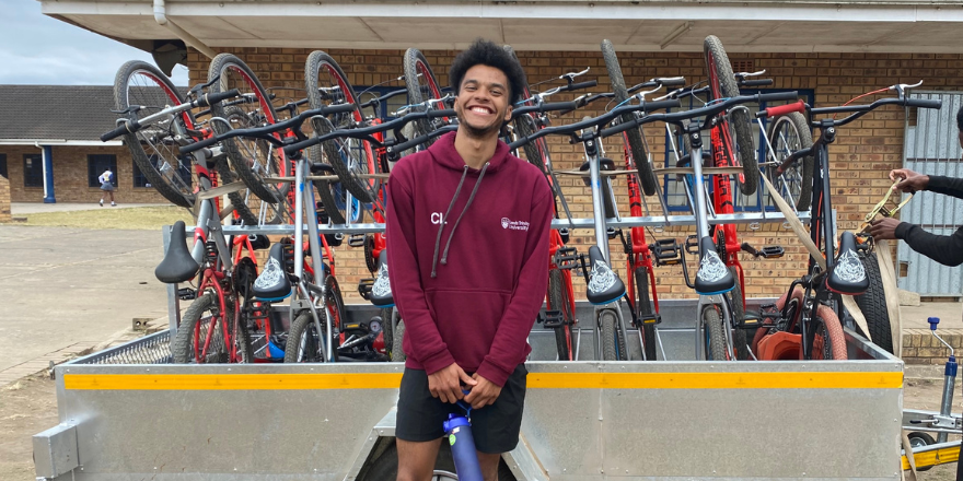 Leeds Trinity student helps launch cycling initiative in South Africa