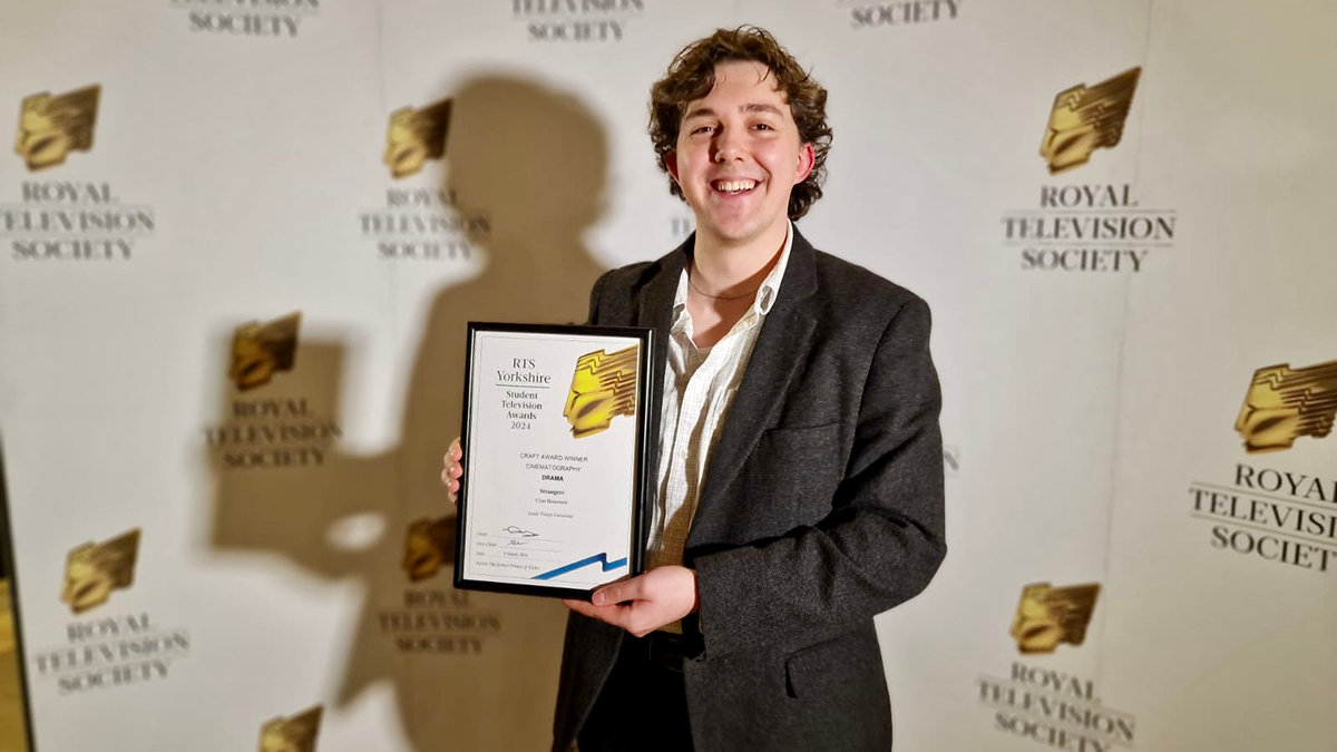 Talented Leeds Trinity Film student honoured at Royal Television Society Yorkshire Student Awards