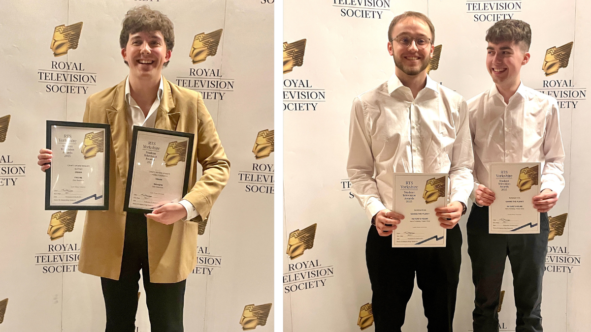 Leeds Trinity University students praised at Royal Television Society Awards